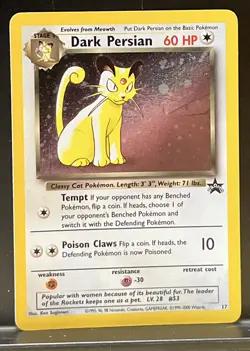 Dark Persian Black Star 17/53 Wotc Promo Holo Pokemon Trading Card - Image 1