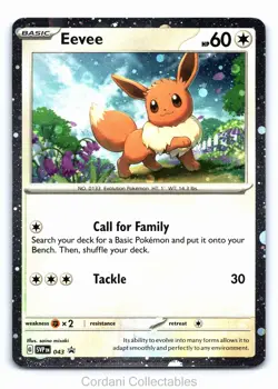 Eevee SVP043 - S&V Black Star Promo - Cosmos Holo Pokemon Card - Near Mint - Image 1