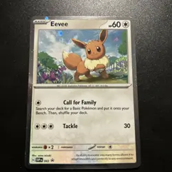 NM! Eevee SVP043 Cosmos Holo Black Star Promo Pokemon Card! - Image 1