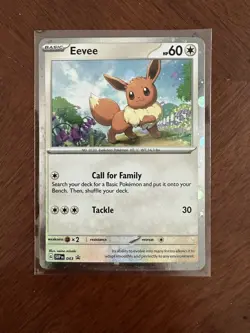 Pokemon TCG Eevee Scarlet & Violet Black Star Promo SVP043 Cosmos Holo NM - Image 1