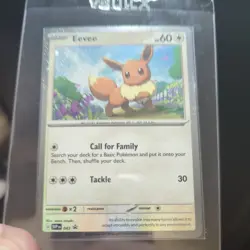 Pokemon Card Eevee Cosmos Holo SVP043 Black Star Promo Obsidian Flames 2023 NM-M - Image 1