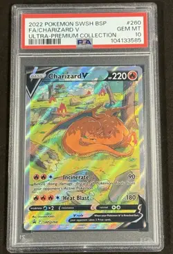 Charizard V SWSH260 PSA 10 Black Star Promo Ultra Premium Collection (2025 Cert) - Image 1