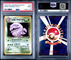 1997 Pokemon Japanese Rocket #110 Dark Weezing Holo PSA 9 MINT Fresh New Slab - Image 1