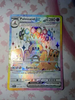 Pokemon TCG Palossand EX Surging Sparks Holo Ultra Rare Card 221/191 - Image 2