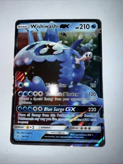 Pokemon TCG Wishiwashi GX Holo Ultra Rare Card Guardians Rising 38/145 - Image 1