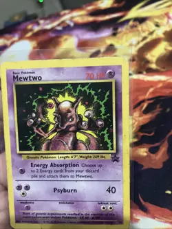 Mewtwo 14 WOTC Black Star Promo - Pokemon Card HP Heavily Played 1999 - Image 4