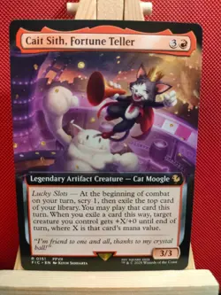 Cait Sith, Fortune Teller (Extended Art) - Final Fantasy Commander - NM - MTG - Image 1