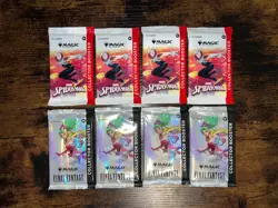 Magic The Gathering 8 x Final Fantasy & Spider Man Collector Booster Packs New - Image 1