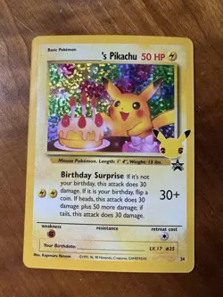 Pokemon Birthday Pikachu Celebrations classic collection NM - Image 1