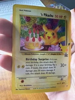 Pokemon Birthday Pikachu Celebrations classic collection NM - Image 3