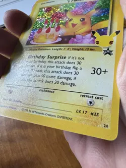 Pokemon Birthday Pikachu Celebrations classic collection NM - Image 5