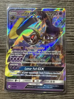 Pokemon Lunala GX TCG Sun & Moon Base Set Holo Ultra Rare Card 66/149 - Image 1