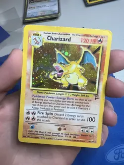 CRAZY SWIRL 2000 Pokemon Game Base Set 2 II Charizard 4/130 Holo Foil Rare WOTC - Image 3