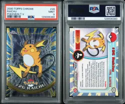 Pokemon PSA 9 Raichu T.V. #26 Topps Chrome - Image 1