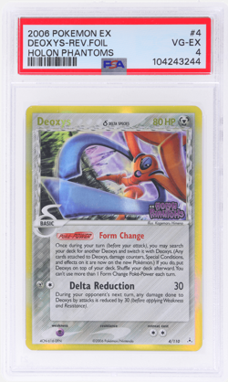 2006 Pokemon Ex Holon Phantoms Deoxys Reverse Foil #4 PSA 4 - Image 1
