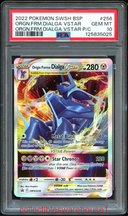 Pokemon Promo Origin Forme Dialga VSTAR SWSH256 PSA 10 - Image 1