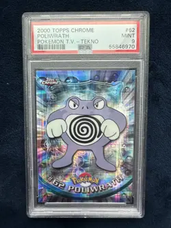 Pokemon Topps Chrome Series 1 Poliwrath #62 Tekno PSA 9 - Image 1