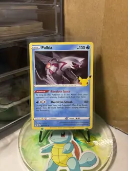 PALKIA 004/025 HOLO RARE Pokemon TCG Celebrations 25th Anniversary In Toploader - Image 1