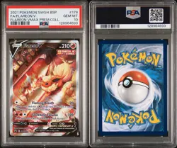 PSA 10 Flareon V VMAX Pokemon SWSH179 Premium Coll. Full Alt Art Promo GEM MINT - Image 3