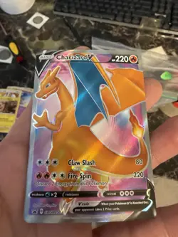 Pokemon TCG Champions Path Charizard v Full Art Black Star Promo Card SWSH050 - Image 1