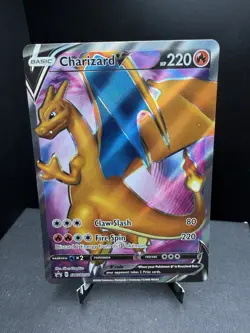 Pokemon TCG Sword & Shield Charizard V SWSH050 Full Art Black Star Promo NM! - Image 1