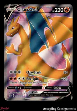 2020 Pokemon TCG Sword & Shield Black Star Promo #SWSH050 Charizard V FULL ART - Image 1
