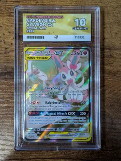 Pokemon TCG Unbroken Bonds Gardevoir Sylveon GX 205/214 Alt Art ACE 10 Gem Mint - Image 1