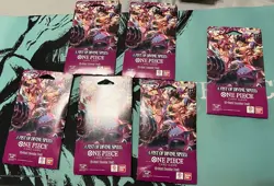 One Piece Card Game Fist of Divine Speed OP-11 Sleeved Booster Lot of 6 NEW ENG! - Image 1