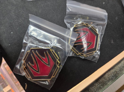 Disney Lorcana League Play Promo Pin Whispers in the Well Ruby Ink - Image 1
