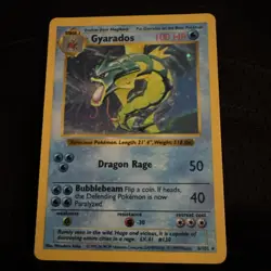 Pokemon TCG - Gyarados 6/102 Base Set Holo Rare Shadowless WOTC 1999 - Image 1