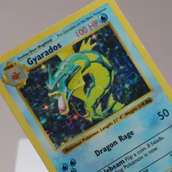 Pokemon TCG - Gyarados 6/102 Base Set Holo Rare Shadowless WOTC 1999 - PL IND - Image 1