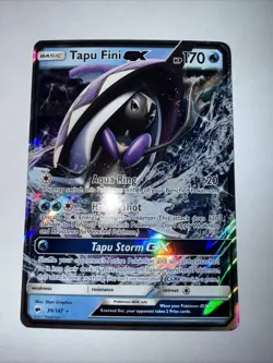 Pokemon TCG Tapu Fini GX Holo Ultra Rare Card Burning Shadows 39/147 - Image 1