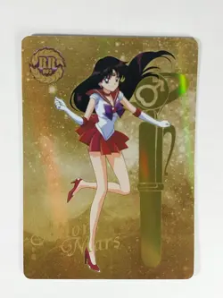 Sailor Mars Sailor Moon Gold RR Toei Animation Collectible Trading Card - Image 1