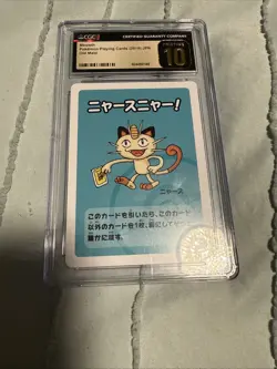 CGC 10 Pristine Meowth Old Maid 2019 Japanese Pokemon Card - Image 1