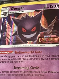 Gengar Lost Origin Stamp Promo SWSH241 Pre Release Pokemon Card Ace 9 Grade Mint - Image 3