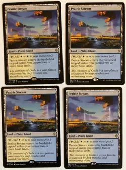 Prairie Stream X4 LP Battle for Zendikar MTG Magic The Gathering Playset EDH - Image 1