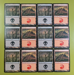 12 MURAL LAND Shadowmoor Swamp #292 and Mountain #296 and 6 of Each Art MTG - Image 1