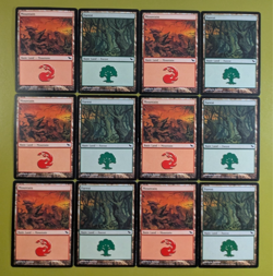 12 MURAL LAND Shadowmoor Mountain #297 and Forest #301 6 of Each Art MTG - Image 1