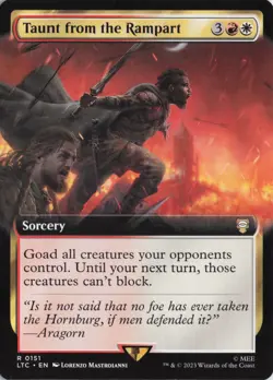 Taunt from the Rampart (Extended Art) #151 (NM) Lord of the Rings LTC Magic MTG - Image 1