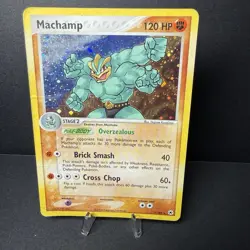 Machamp Holo 9/101 Pokemon Card EX Hidden Legends 2004 Rare Vintage - Image 1