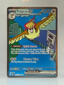 Pokemon TCG Pidgeot EX 225/197 Obsidian Flames Special Illustration Rare - Image 1