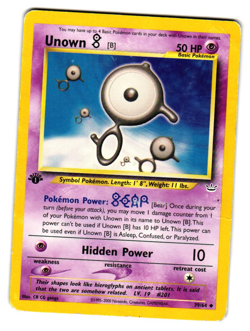 Pokemon TCG Unown [B] - Neo Revelation (HP) 1st EDITION - Image 1