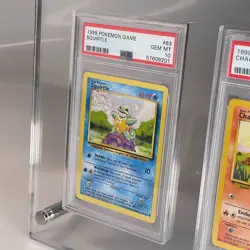 Full 3 Starter Pokemon Base Set (1999) - PSA Mint 10 Graded + Stand - Image 4