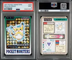 (PSA 9) 1997 Carddass Pikachu Prism #025 Japanese Pokemon Card Pocket Monsters - Image 3