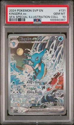 2024 POKEMON SVP EN-SV BLACK STAR PROMO #131 KINGDRA EX PSA 10 - Image 1