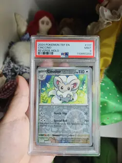 PSA 9 Graded Cinccino (137/162) Temporal Forces - 2024 Pokemon TCG Card - Image 1