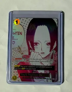 One Piece TCG OP14-118 ALT ART You'll Frighten Me...The Azure Sea's Seven SP Boa - Image 1