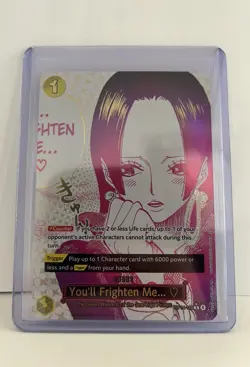 One Piece TCG OP14-118 ALT ART You'll Frighten Me...The Azure Sea's Seven SP Boa - Image 4