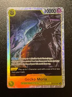 Gecko Moria - OP14-104 SR The Azure Sea's Seven Foil One Piece TCG NM English - Image 1