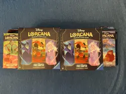 2 Disney Lorcana First Chapter Illumineer's Trove Box 060223CMX1 2 Starter Decks - Image 1